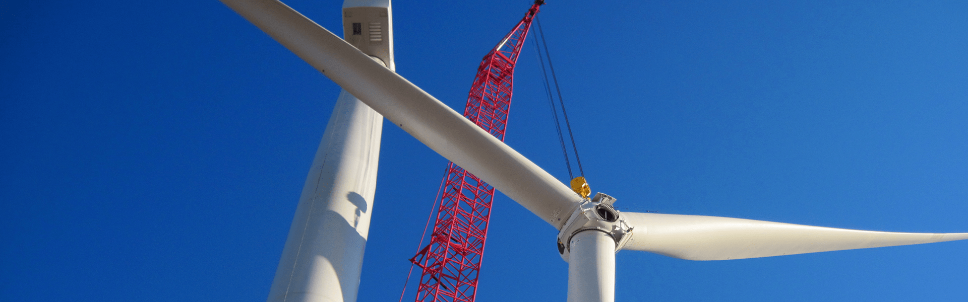 wind turbine under construction